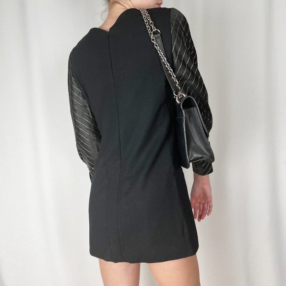 Stunning Vintage Ann Lawerence Sexy Mini Dress Statement Sleeves Made In The USA - Picture 3 of 10